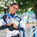 Menina de 9 anos conquista dois ouros no Brasileiro de Kickboxing e leva o nome de Meriti ao topo